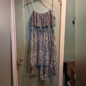 Love Reign Blue and Pink Floral Dress